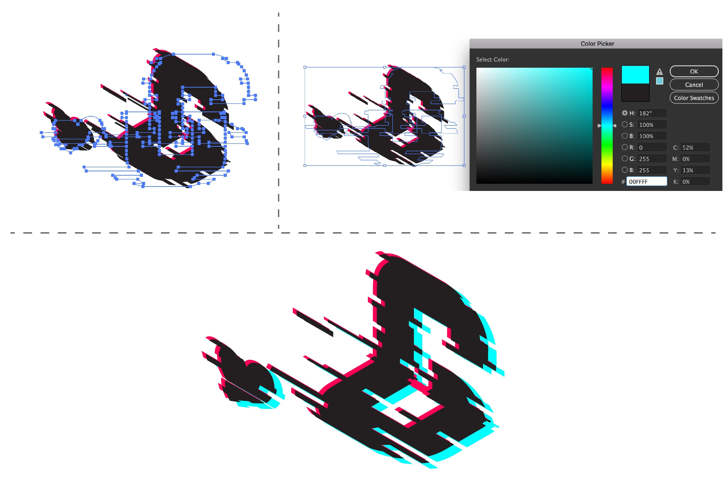 Fold The Glitch ด้วยโปรแกรม Adobe Illustrator - Grappik