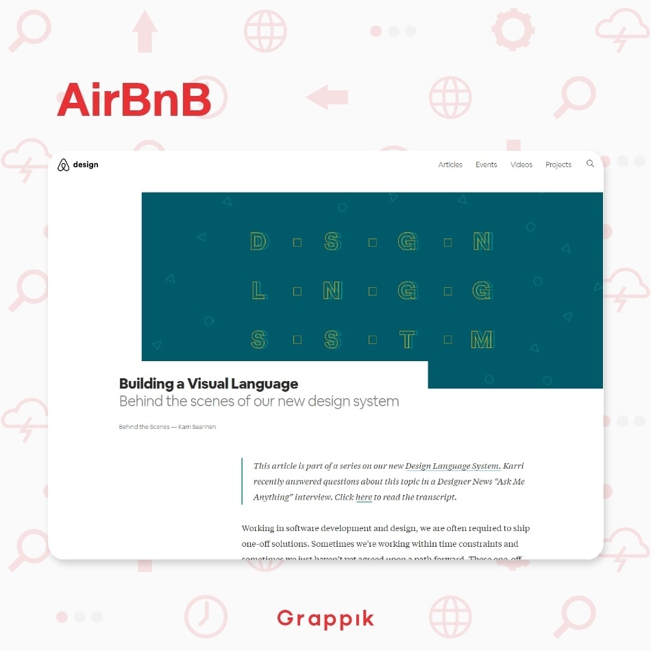 ตัวอย่าง Design System ของบริษัท AirBNB
